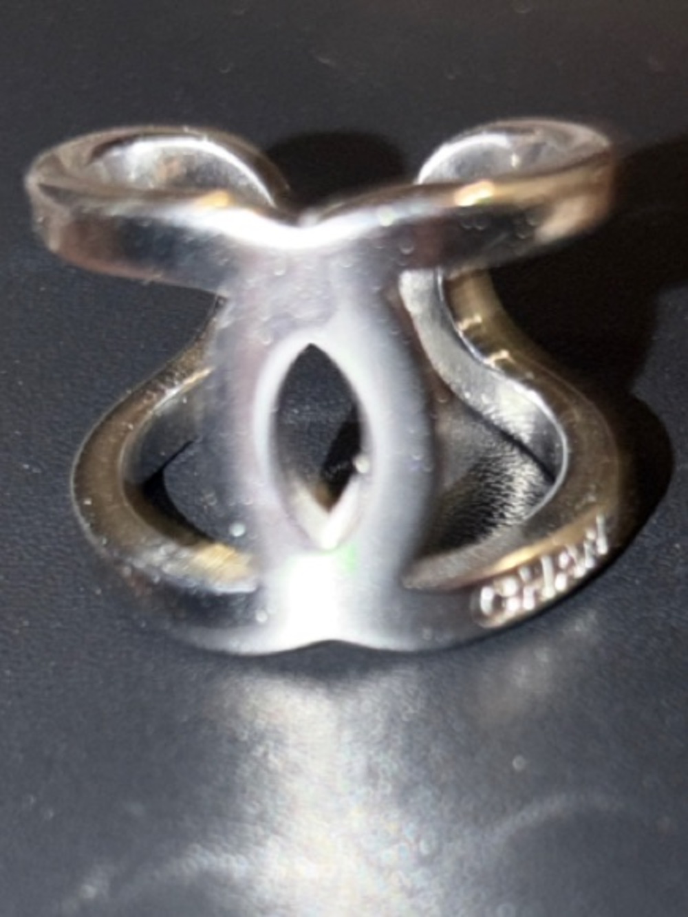 🔗 (SIZE 6.5) CC open metal cuff RING 💅 - Picture 3 of 16